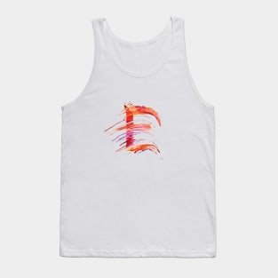 Colorful Painted Initial Letter E Tank Top